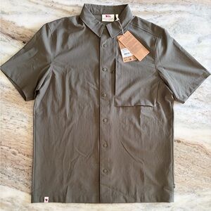 NWT Fjallraven High Coast Pack Short Sleeve Shirt Laurel Green Small Medium XL